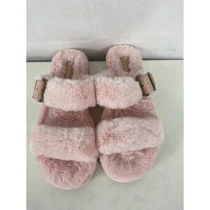 Koolaburra By UGG Pink‎ Fuzzy Slip On Slippers Women's 8.